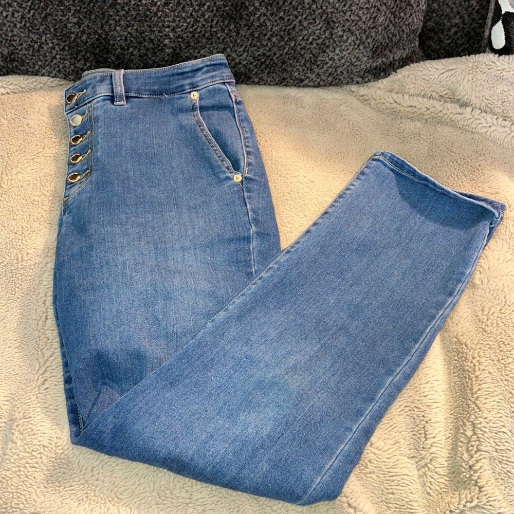 Michael Kors Selma Straight Jeans, Size 10